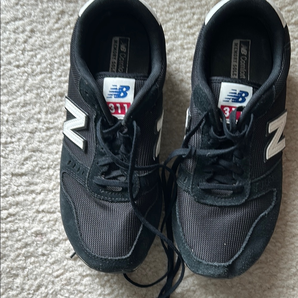 New Balance 311 Black and White Athletic Shoes